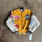 1807 x Lay's Leather Patchwork Varsity Jacket