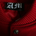 Amexnocap Leather-Trim Varsity Jacket