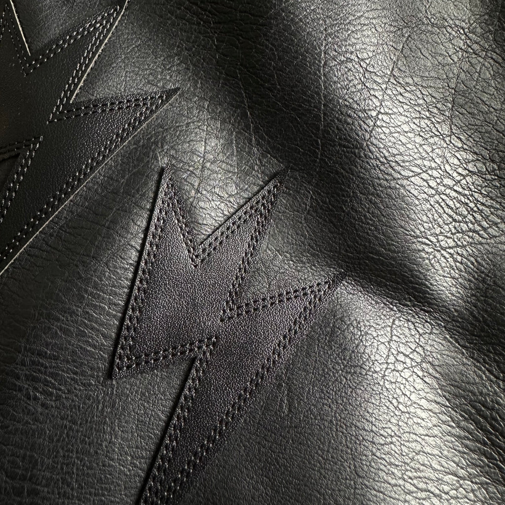 Amexnocap Leather-Trim Varsity Jacket