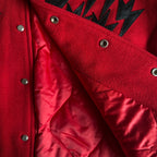 Amexnocap Leather-Trim Varsity Jacket