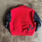 Amexnocap Leather-Trim Varsity Jacket