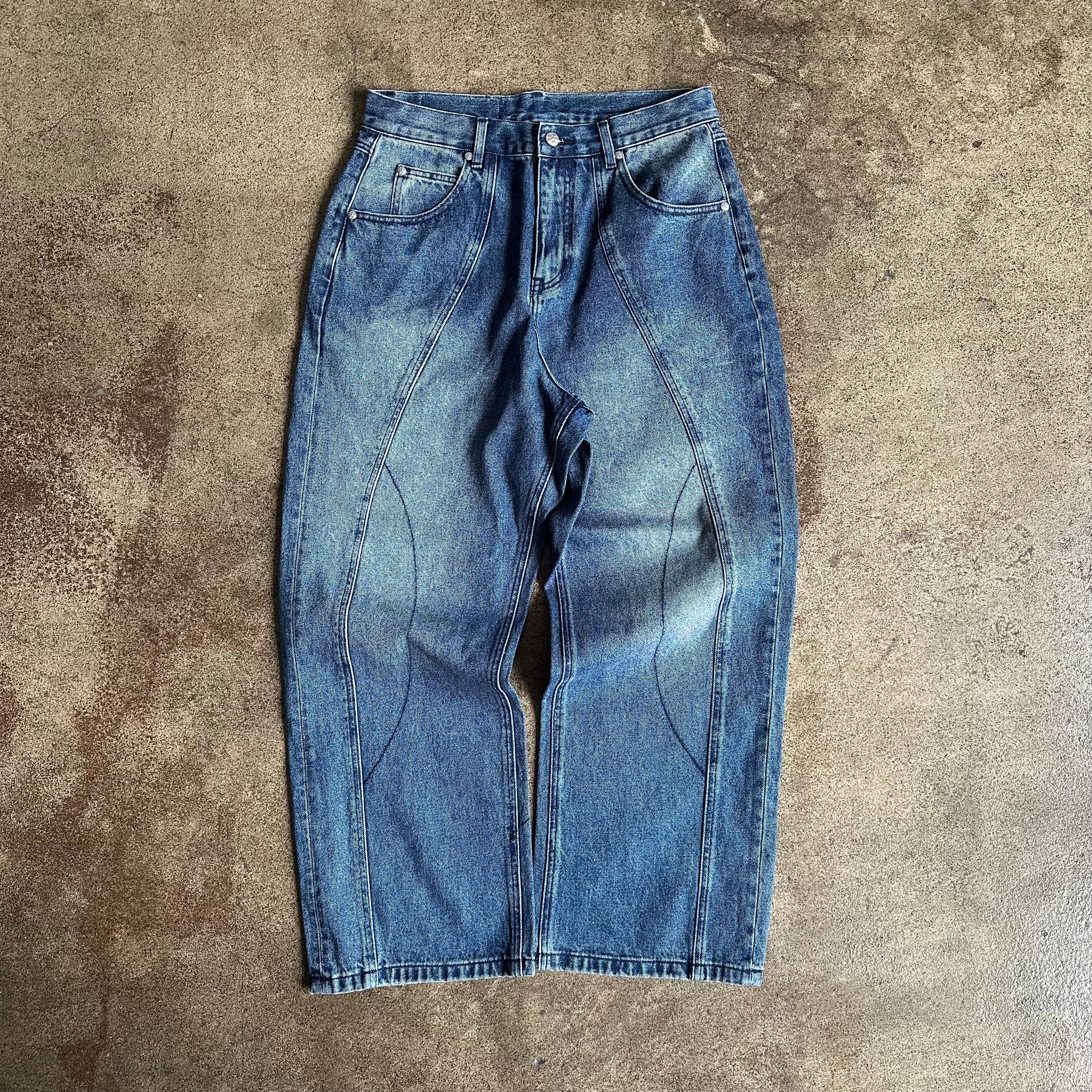 VANDY THE PINK Curved Seam Denim Jeans