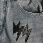 Amexnocap Lightning Patch Denim Jeans