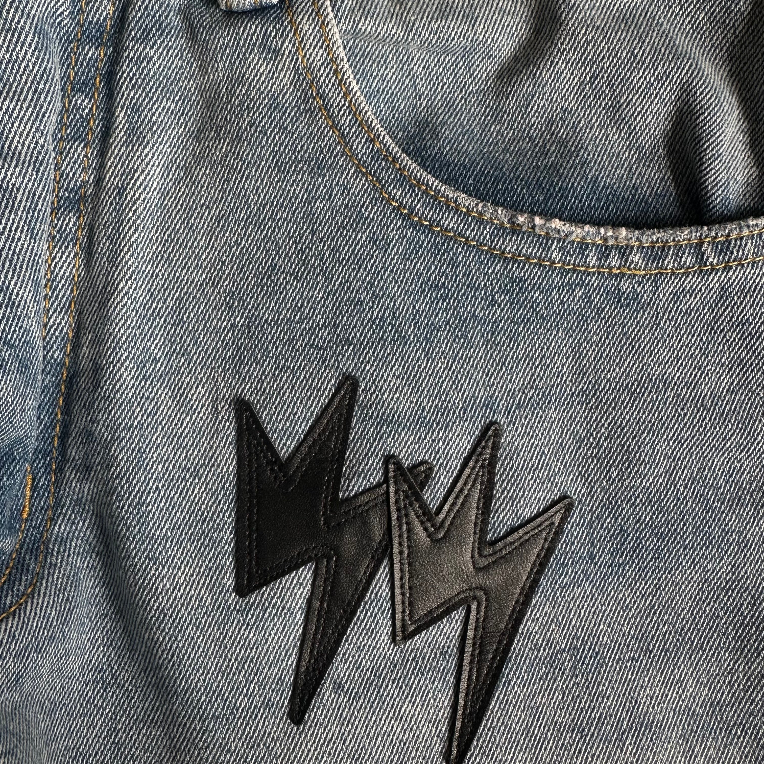 Amexnocap Lightning Patch Denim Jeans