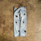 Amexnocap Lightning Patch Denim Jeans