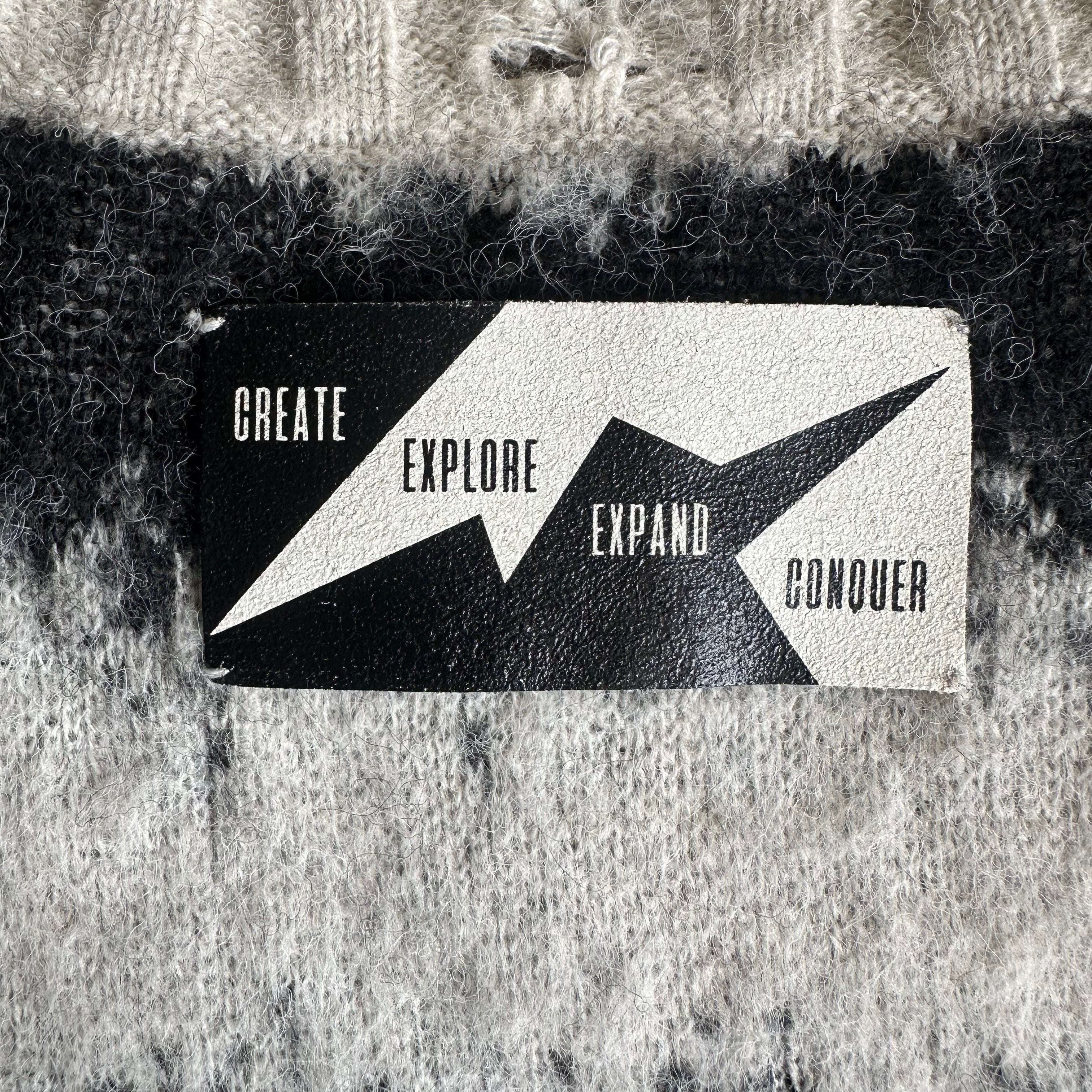 CEEC Distressed Stripe Knit Sweater